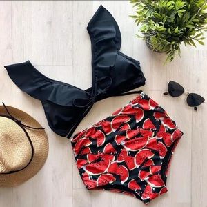 Watermelon High Waist Bikini Set